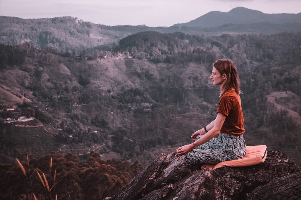 Woman meditating